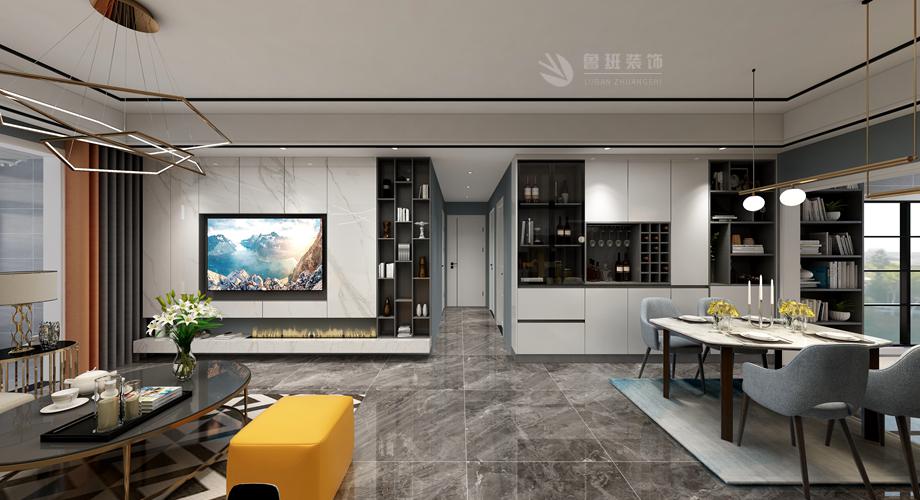 西安装修案例滨江翡翠城三居室现代风格吴子文设计