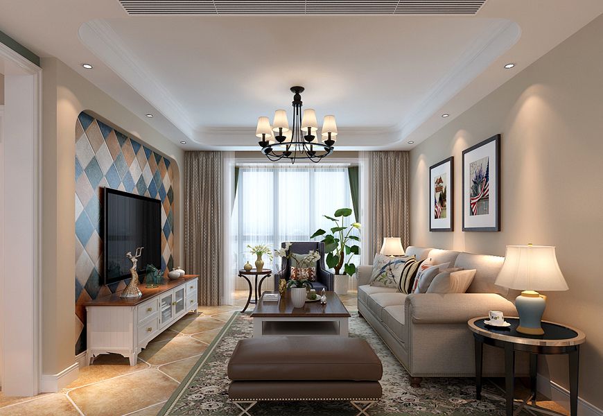 西安鲁班装饰金地西沣公元145平米四居室装修简美风格案例赏析
